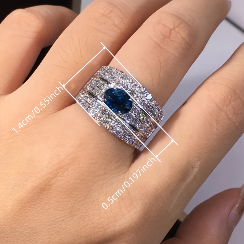 4 Prong CZ Ring with Crystal Accents for Formal Events